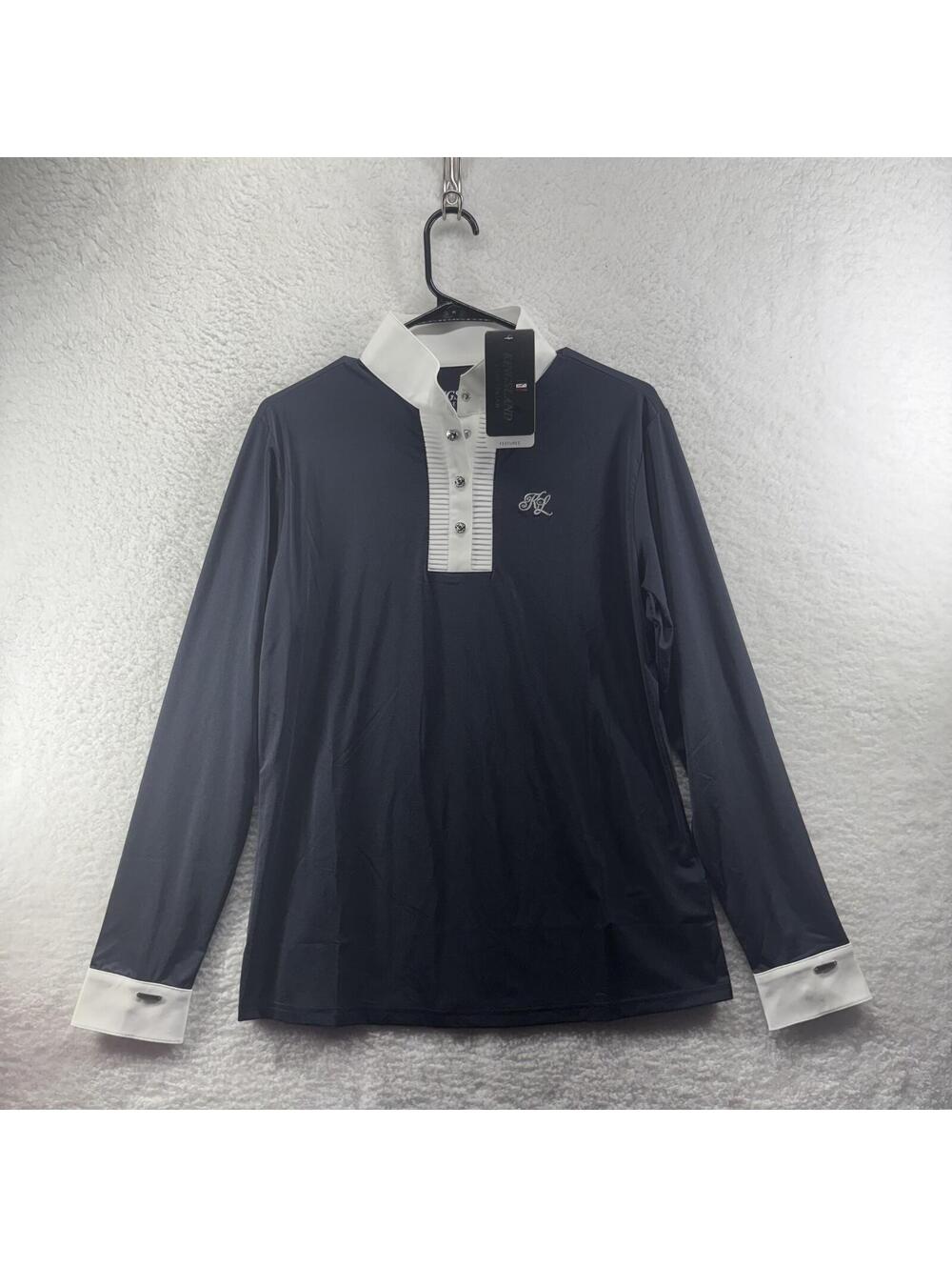 Kingsland Equestrian Class Long Sleeve Show Shirt Womens XL NWT $169 MSRP Navy